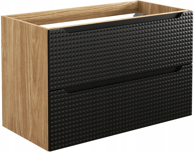 Zestaw meblowy 120cm z blatem Meble łazienkowe LUXOR Dąb Olejowany / Czarny