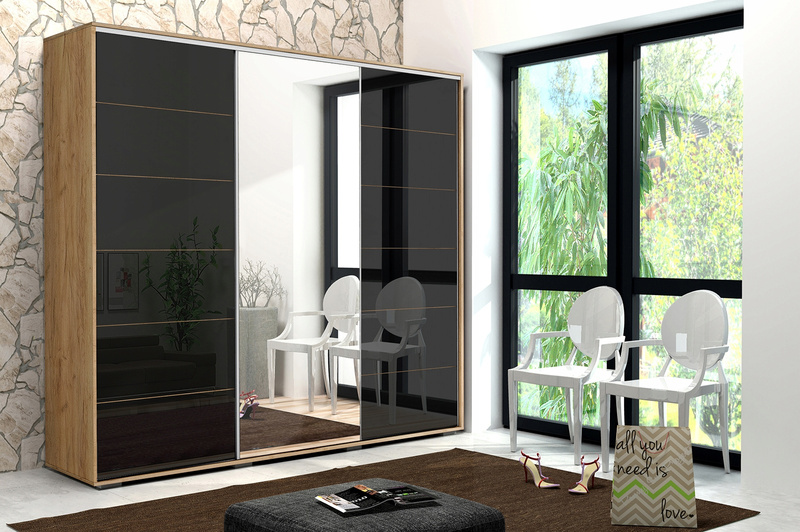 Szafa przesuwna A32 278 / 215 / 62 lustro, różne kolory i rozmiary