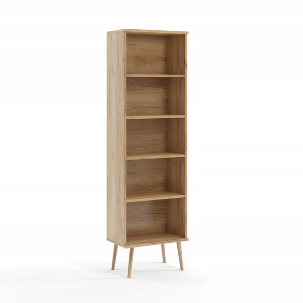 Regał BOHO drewniane nogi RÓŻ