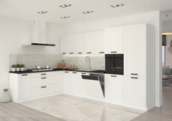 Meble kuchenne zestaw narożny LUNA BIAŁY kuchnia szafki