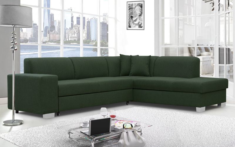 Narożnik z funkcją spania DIEGO 285 cm, Rozkładany, Pojemnik, Rogówka