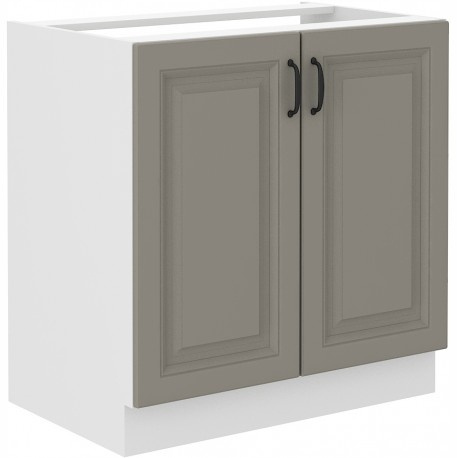 Szafka kuchenna dolna STILO 80 ZL 2F BB CLAYGREY/BIAŁY MAT