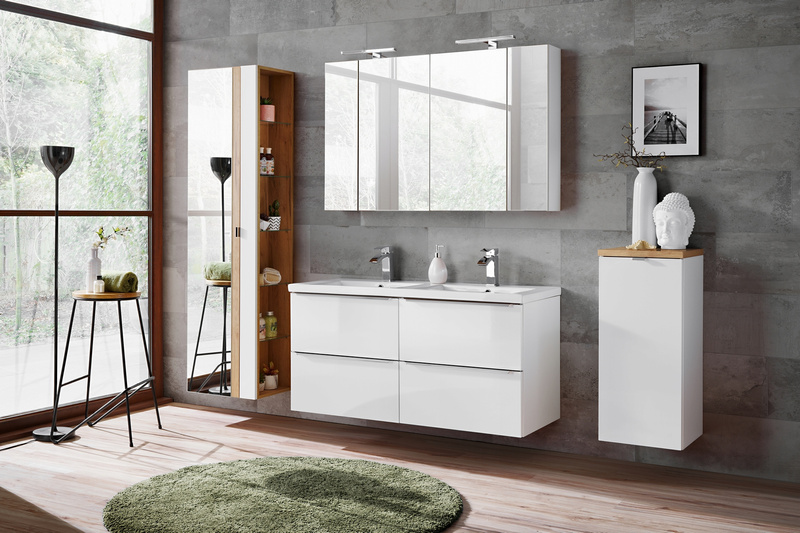 Szafka łazienkowa pod blat 20cm, Meble łazienkowe CAPRI 810 Dąb Craft Złoty