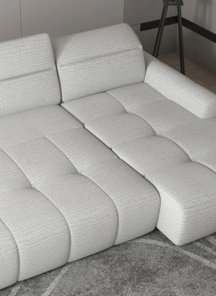 Narożnik z funkcją spania MATEO S 273 cm, Elektryczny wysuw siedziska, Pojemnik, Zagłówki