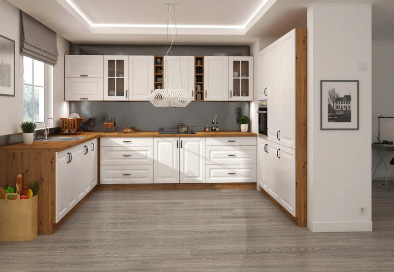 Szafa kuchenna dolna narożna STILO 90x90 DN 2F BB GRAFIT MAT/DĄB ARTISAN