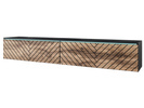 Szafka RTV Lowboard D 180cm CZARNY GRAFIT / DĄB WOTAN JODEŁKA MDF