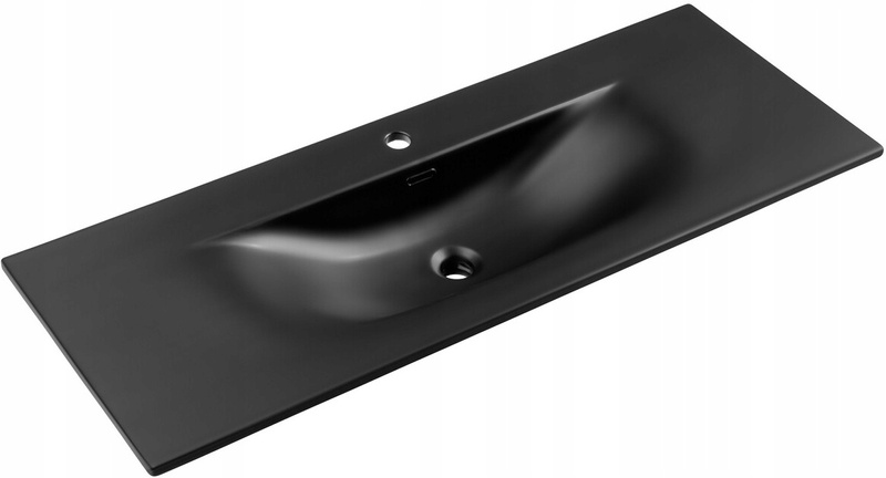 Zestaw meblowy 120cm z umywalką Meble łazienkowe OCEAN Czarny/Dąb Olejowany