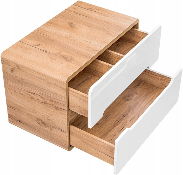 Szafka pod umywalkę 829 80cm, Meble łazienkowe ARUBA Dąb Craft/Biały Połysk