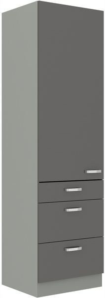 Szafka kuchenna GREY 60 DKS-210 3S 1F SZARY POŁYSK / SZARY PLATYNOWY