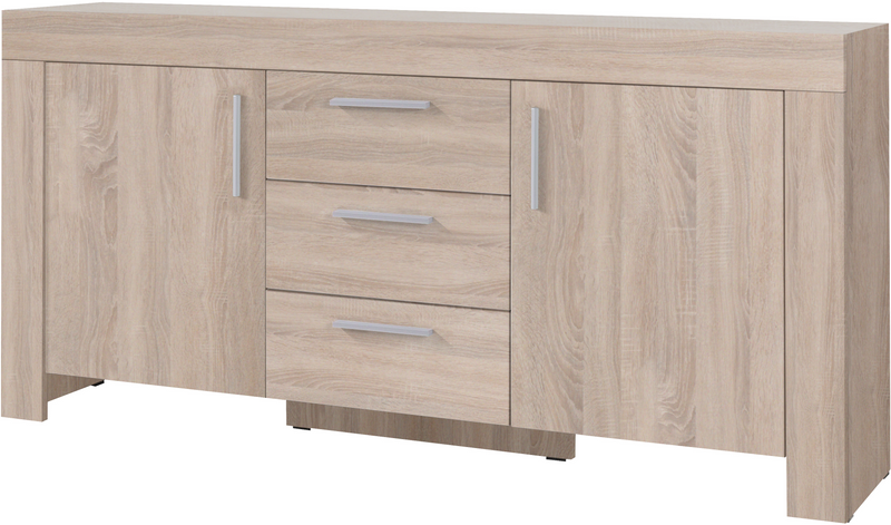 Komoda CEZAR 13, Komoda 170cm, Szuflady, Biała