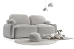 Kanapa Rozkładana, Sofa z funkcją spania SEVILLA 232 cm, Pokrowiec
