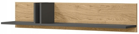 Półka ALSY 15 110cm, Meble Pokojowe ALSY Antracyt / Beż Jasny