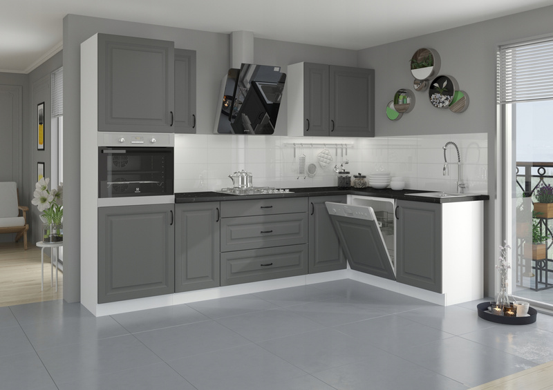 Szafa kuchenna górna STILO 60x60 GN-90 (45°) 1F GRAFIT MAT/DĄB ARTISAN