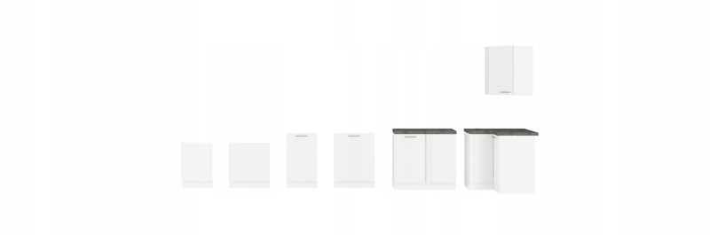 Szafka kuchenna górna LARA 30 G-72 1F BIAŁY/BIAŁY POŁYSK