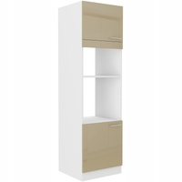 Szafka kuchenna LARA 60 DPM-210 2F BIAŁY/CAPPUCCINO POŁYSK