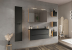 Szafka pod umywalkę 90cm, Meble łazienkowe LUXOR Dąb Olejowany / Beż