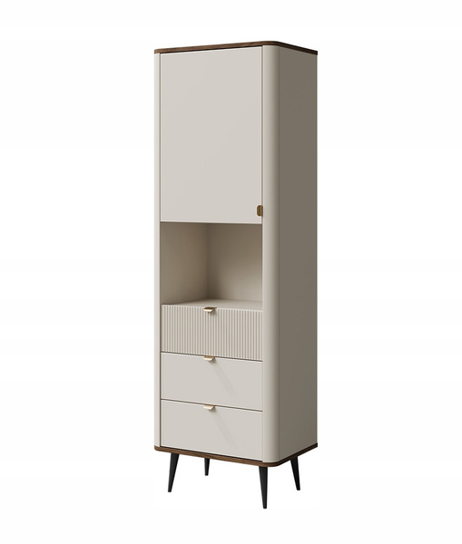 Witryna MARLY 4 60cm, Meble Pokojowe MARLY, KASZMIR / ORZECH