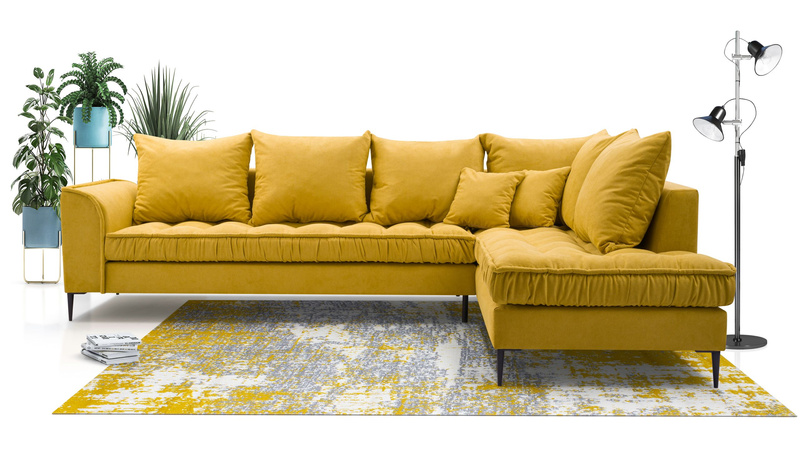 Nowoczesny Narożnik do salonu LENA 306 cm, Rogówka, Sprężyny, Silikon