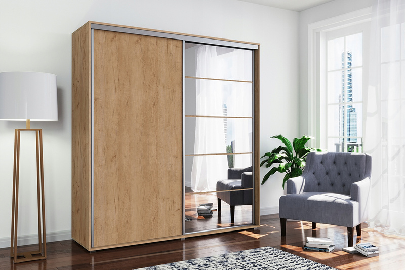 Szafa przesuwna A21 150 / 245 / 62 lustro, różne kolory i rozmiary