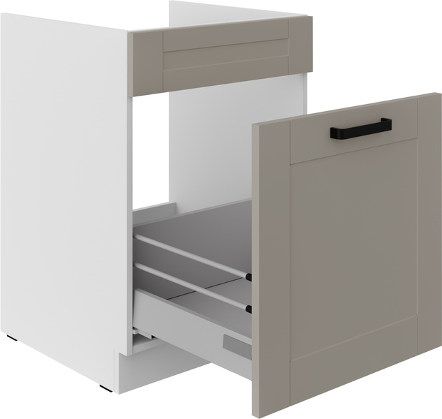 Szafka kuchenna dolna LUNA 60 ZL 1S BB CLAY GREY / BIAŁY MAT