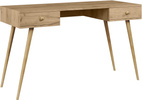 Biurko BOHO z szufladami, drewniane nogi DĄB CRAFT ZŁOTY