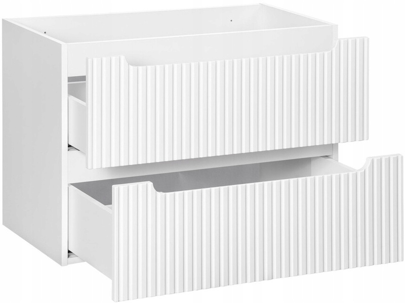 Szafka łazienkowa pod umywalkę 80cm, szuflady, Meble łazienkowe NOVA Biały