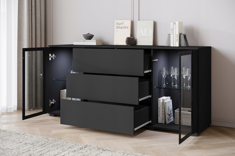 Komoda CARO 150cm Czarny