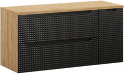 Zestaw meblowy 120cm z blatem Meble łazienkowe LUXOR Dąb Olejowany / Czarny