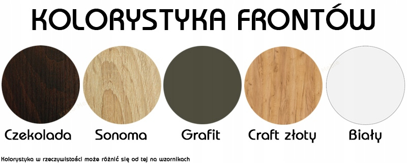 Szafa przesuwna A12 125 / 245 / 62 lustro, różne kolory i rozmiary