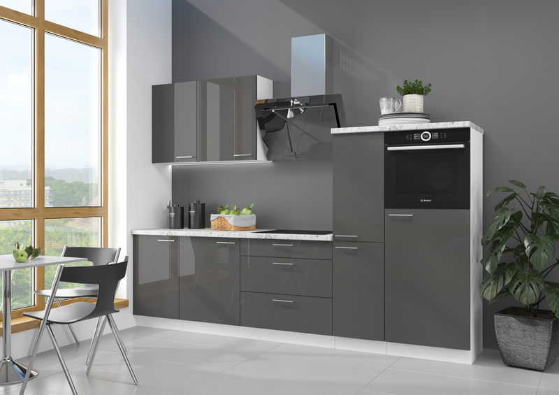 Szafka kuchenna dolna LARA 40 D 3S BB QUADRO BIAŁY/GRAFIT POŁYSK