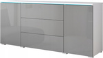 Komoda VERA 150 Biały / Szary Połysk