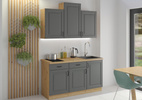 Meble kuchenne STILO DUSTGREY/DĄB ARTISAN zestaw narożny kuchnia szafki
