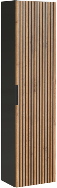 Słupek, szafka wysoka 1 drzwi, Meble łazienkowe XILO Dąb Wotan/Szary Skalny