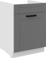 Szafka kuchenna dolna LUNA 60 ZL 1S BB DUST GREY / BIAŁY MAT