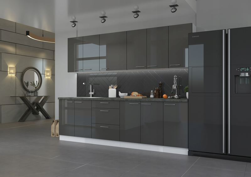 Front do zmywarki LARA ZM 570x466 BIAŁY/CAPPUCCINO POŁYSK