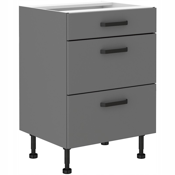 Meble kuchenne AVA + NESSA DĄB ARTISAN/ANTRACYT zestaw kuchnia szafki 260cm