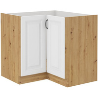 Szafka kuchenna dolna narożna STILO 90x90 DN 2F BB BIAŁY MAT/DĄB ARTISAN