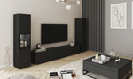 Meblościanka BERLIN III Zestaw Mebli, Salon Czarny Grafit
