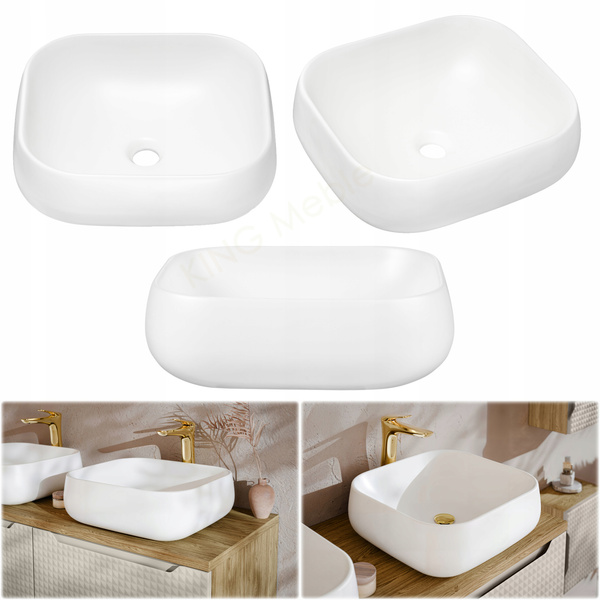 Meble łazienkowe OCEAN BEIGE 90, Umywalka nablatowa, Dąb/Beż, 2 KOLORY