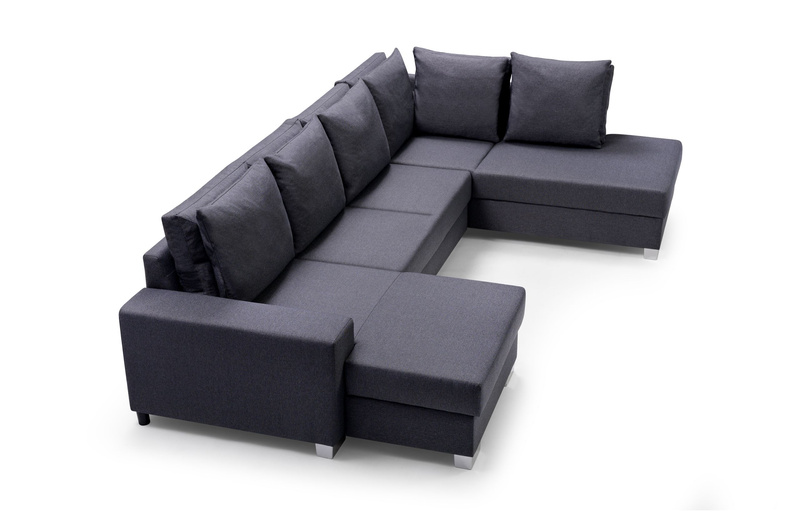 Duży Narożnik z funkcją spania OXI 320 cm, Rogówka, Rozkładany, W kształcie U