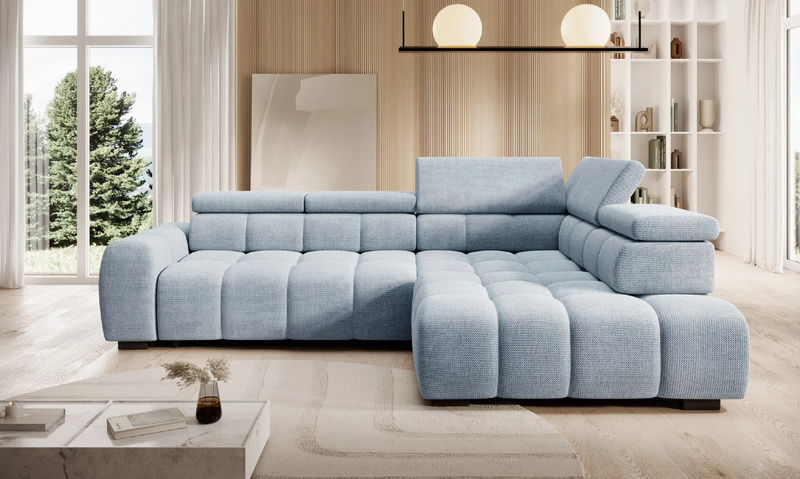 Narożnik BULL L 297cm, Elektryczny wysuw siedziska, Zagłówki