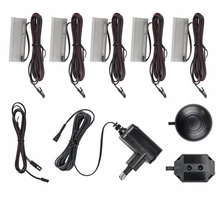 Oświetlenie LED 5 klipsów / barwa BIAŁY ZIMNY