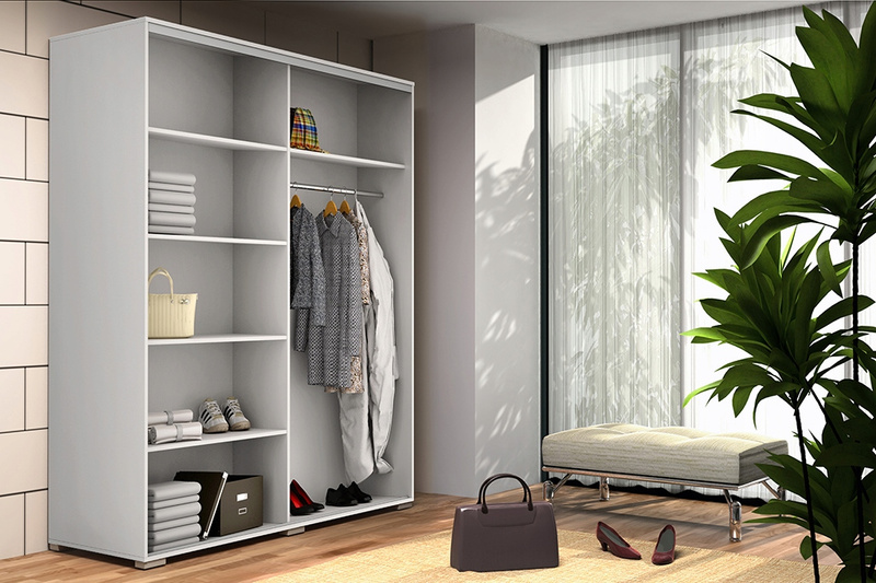 Szafa przesuwna A4 125 / 245 / 62 lustro, różne kolory i rozmiary