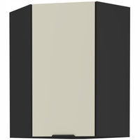 Szafka kuchenna górna ARONA 60x60 GN-90 1F (45°) CASHMERE / CZARNY MAT