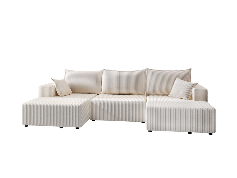 Narożnik z Funkcją Spania SOFT U 333 cm, Rozkładany, Pojemnik, Rogówka