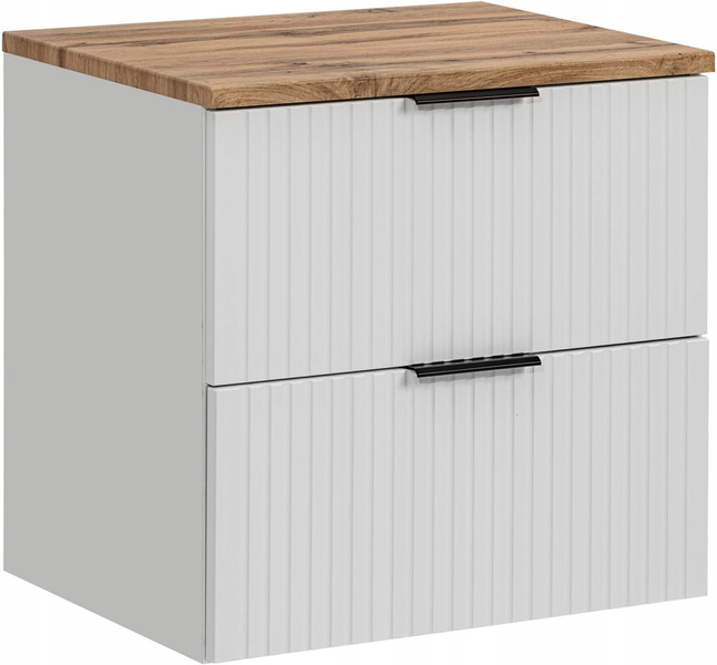 Zestaw szafki z blatem 60cm, Meble łazienkowe ADEL CZARNY