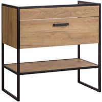 Szafka pod umywalkę 80cm, Meble łazienkowe BROOKLIN Dąb Craft Złoty/Czarny