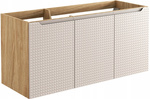 Zestaw meblowy 120cm blat umywalki Meble łazienkowe LUXOR Dąb Olejowany/Beż