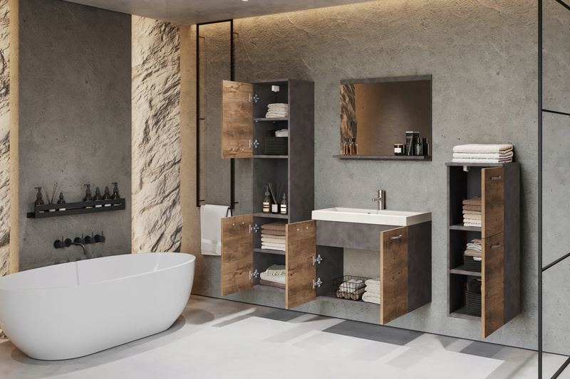 Meble łazienkowe MALO, lustro, umywalka MATERA / KASTANIEN BRESLAW