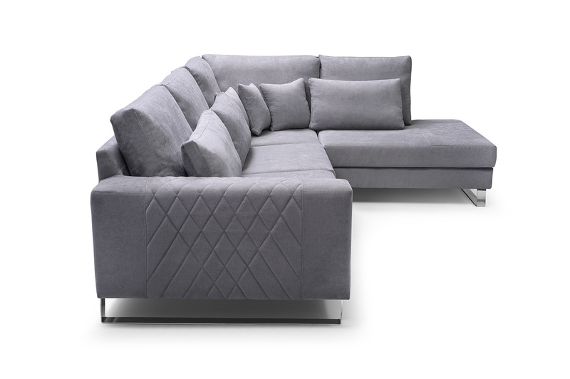 Duży Nowoczesny Narożnik do salonu CORNET 314 cm, Rogówka